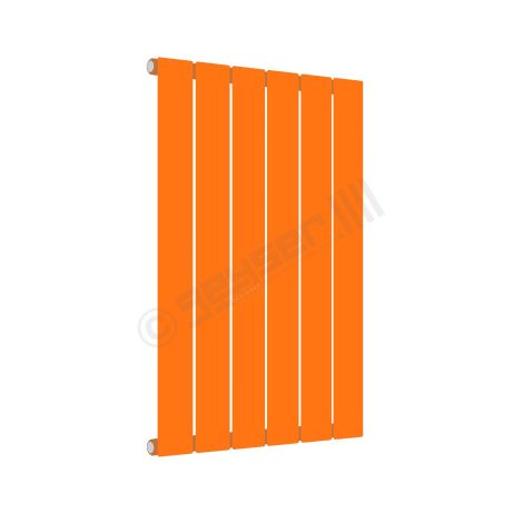 Cardiff Special Flat Horizontal Single Panel Designer Radiator 600mm x 440mm in Pastel Orange RAL 2003