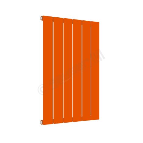 Cardiff Special Flat Horizontal Single Panel Designer Radiator 600mm x 440mm in Pastel Orange RAL 2003