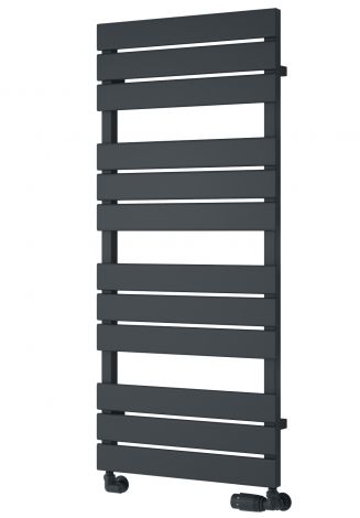 Falmouth Designer Towel Rail 1120mm high x 500mm wide in Anthracite