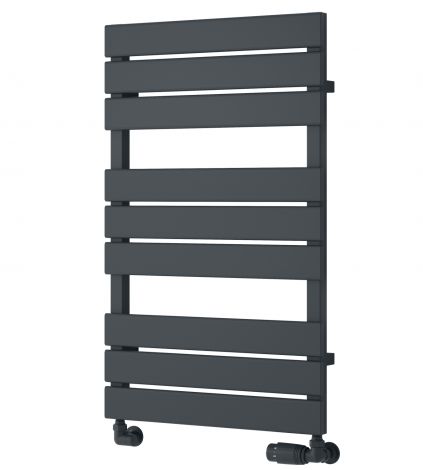 Falmouth Designer Towel Rail 820mm high x 500mm wide in Anthracite