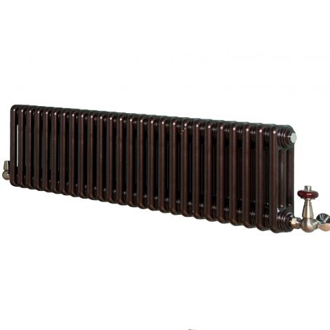 Custom 3 Column 1800mm High Hammered Copper Radiators