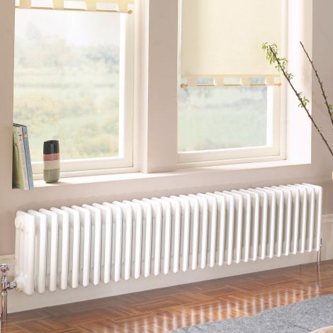 Old Style White Traditional 4 Column 400mm x 598mm Radiator
