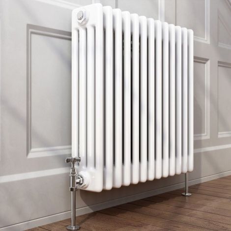 Old Style White Traditional 4 Column 500mm x 598mm Radiator