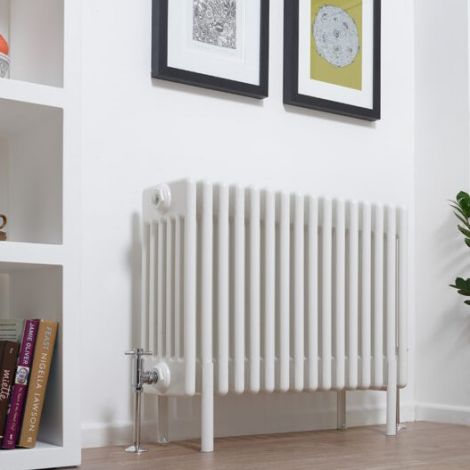 Old Style White Traditional 6 Column 600mm x 598mm Radiator