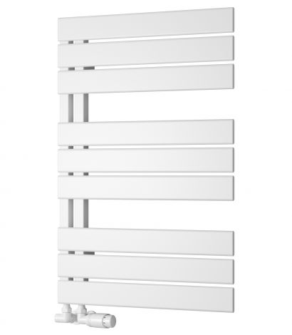 Padstow Open Sided Designer Towel Rail 820mm x 550mm in White