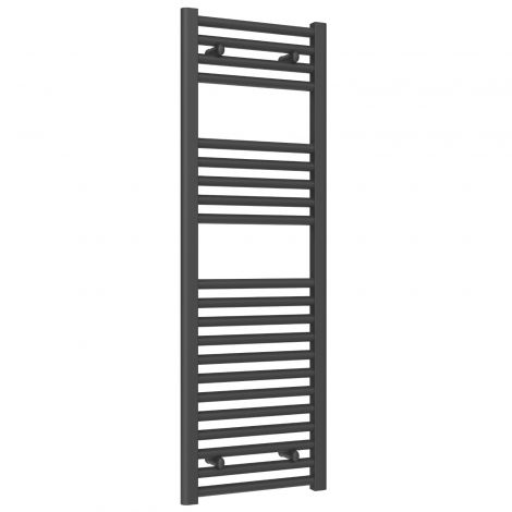 Premium Anthracite Straight Ladder Thermostatic Electric Towel Rails with Boost 1200mm High X 400mm Wide