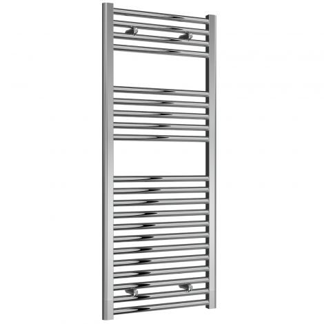Premium - 500mm Wide Chrome Straight Ladder Thermostatic Electric Towel Rails with Boost