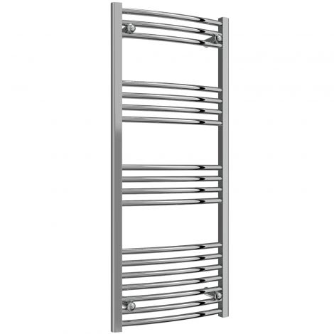 Trade Special - Chrome Curved Ladder Thermostatic Electric Towel Rails with Boost 1200mm High X 500mm Wide