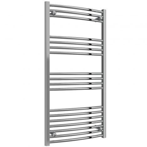 Trade Special - Chrome Curved Ladder Thermostatic Electric Towel Rails with Boost 1200mm High X 600mm Wide
