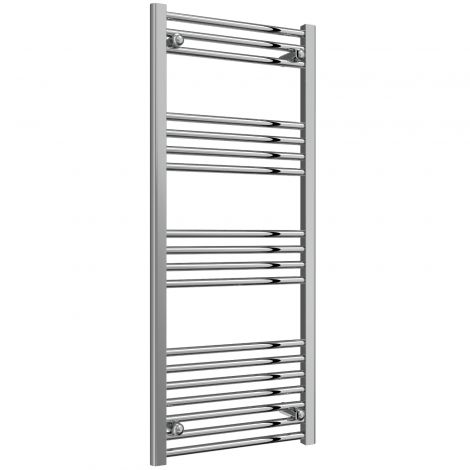 Trade Special - Chrome Straight Ladder Thermostatic Electric Towel Rails with Boost 1200mm High X 500mm Wide