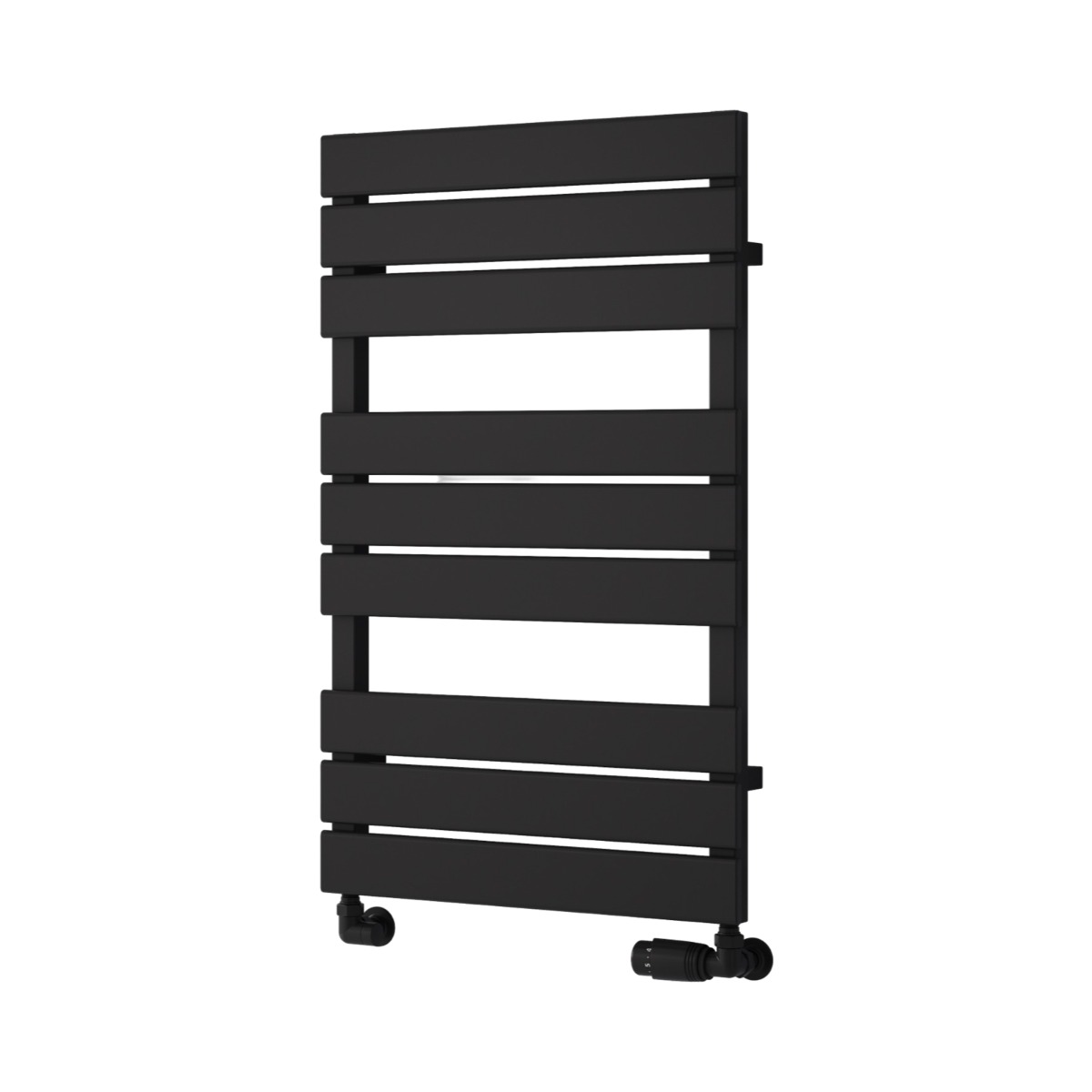 Falmouth Designer Towel Rail 820mm high x 500mm wide in Black