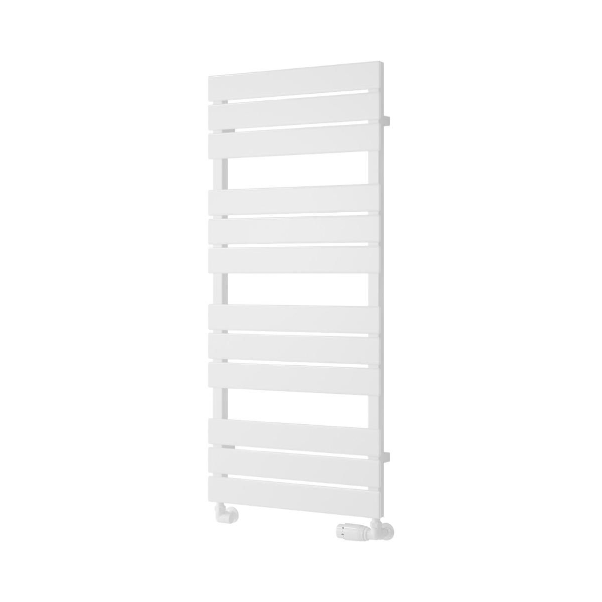Falmouth Designer Towel Rail 1120mm high x 500mm wide in White