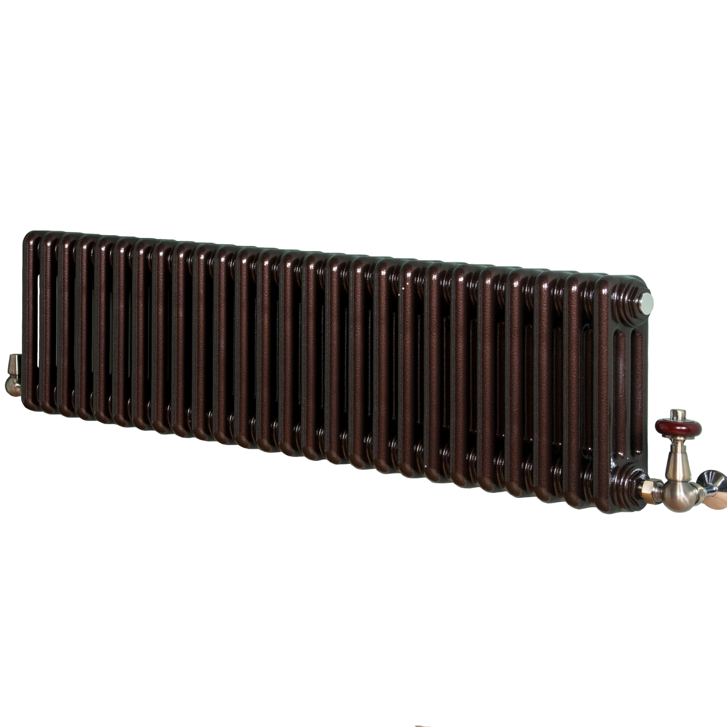 Custom 4 Column 300mm High Hammered Copper Radiators