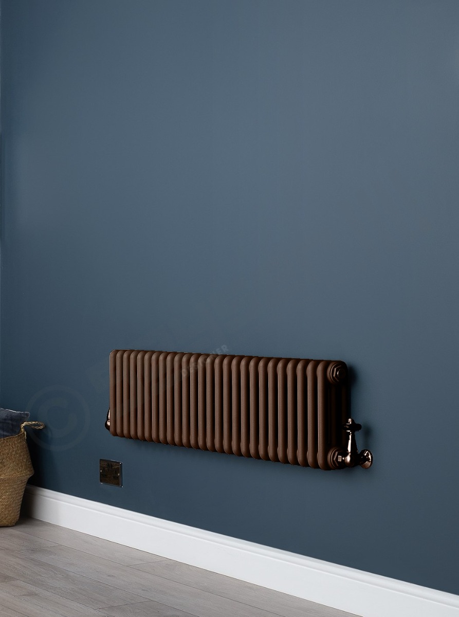Custom 2 Column 300mm High Hammered Copper Radiators