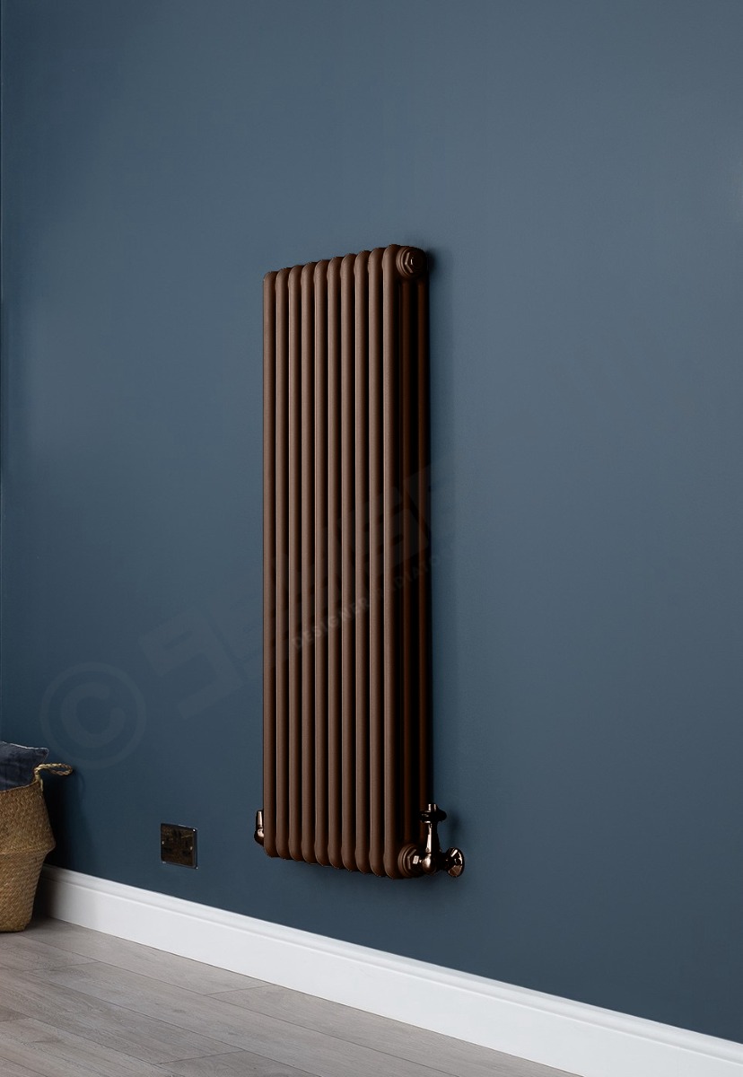 Custom 2 Column 1500mm High Hammered Copper Radiators