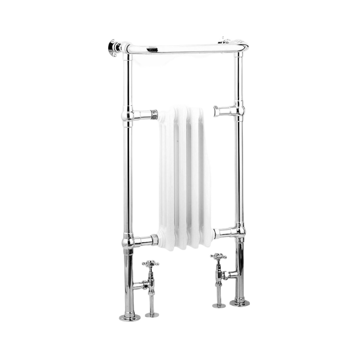 Hastings Chrome Traditional White Column Towel Radiator