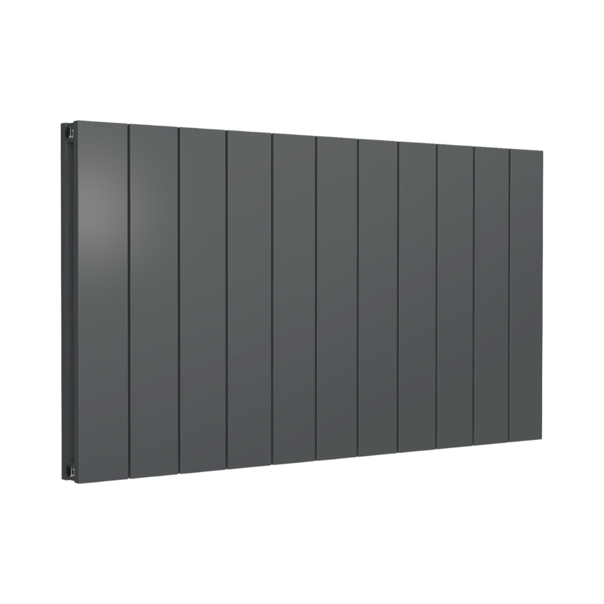 Leeds Anthracite Flat Horizontal Double Panel Aluminium Radiator 600mm High X 1040mm Wide