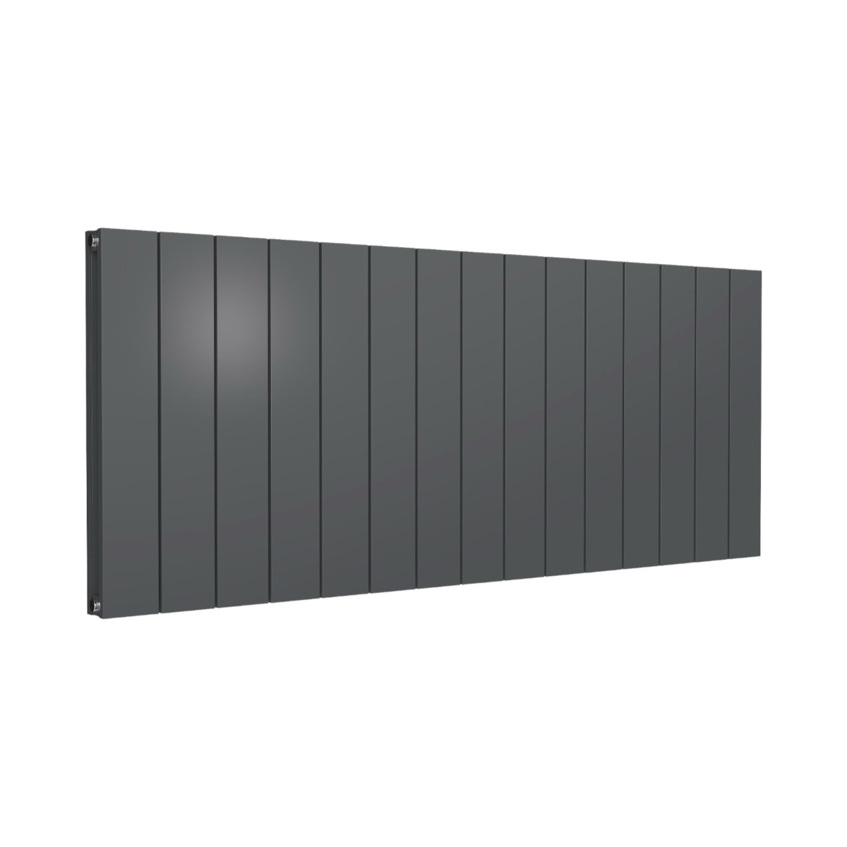 Leeds Anthracite Flat Horizontal Panel Aluminium Radiator 600mm High X 1420mm Wide