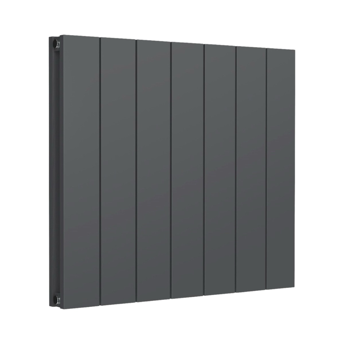 Leeds Anthracite Flat Horizontal Single Panel Aluminium Radiator 600mm High X 660mm Wide