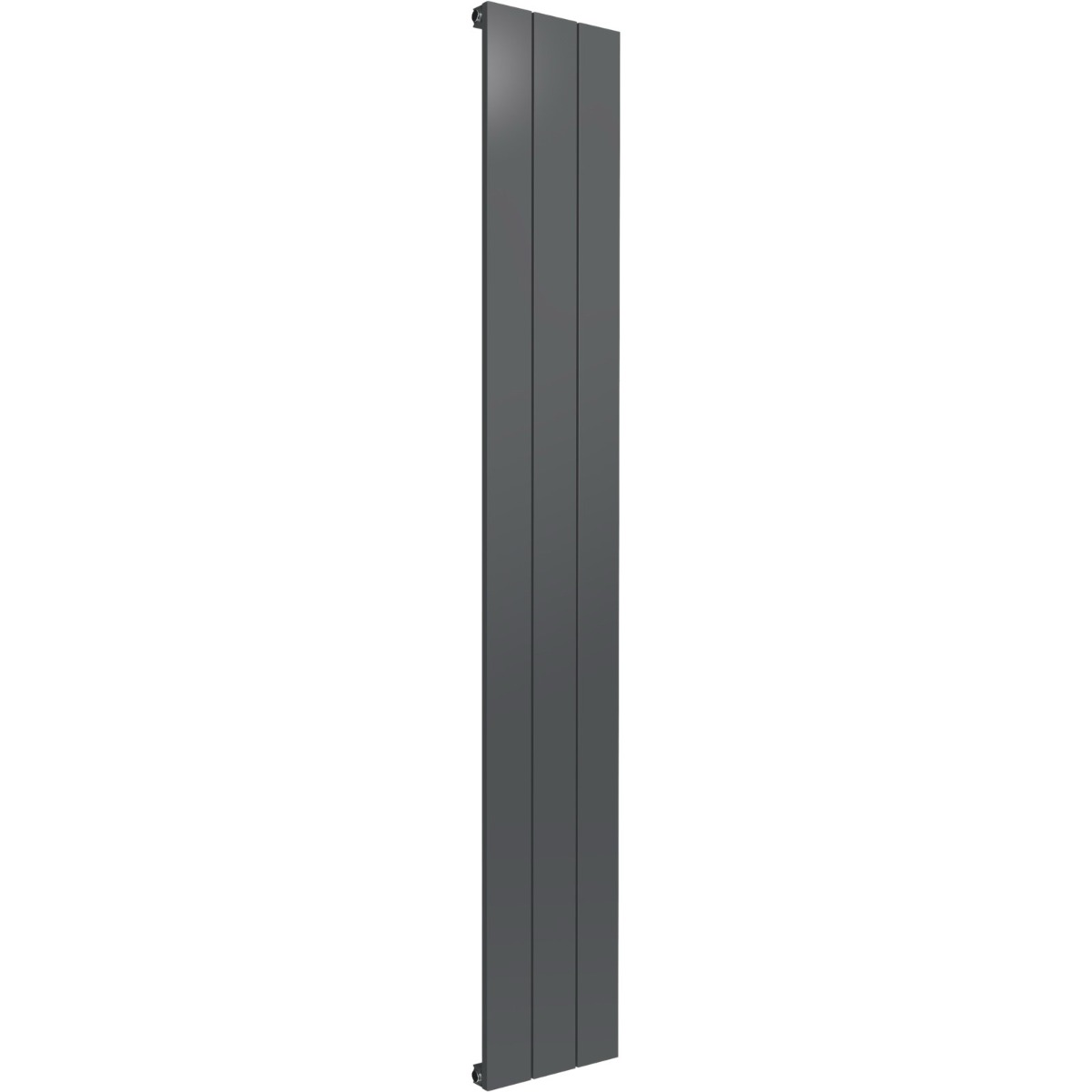 Leeds Anthracite Flat Vertical Single Panel Aluminium Radiator 1800mm High X 280mm Wide