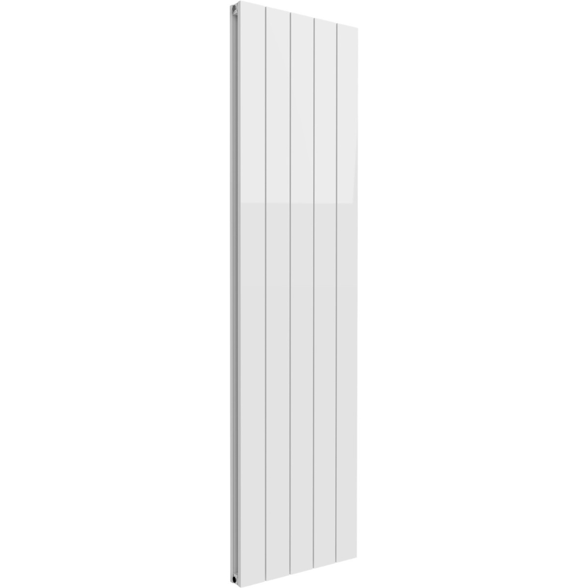 Leeds White Flat Vertical Double Panel Aluminium Radiator 1800mm High X 470mm Wide