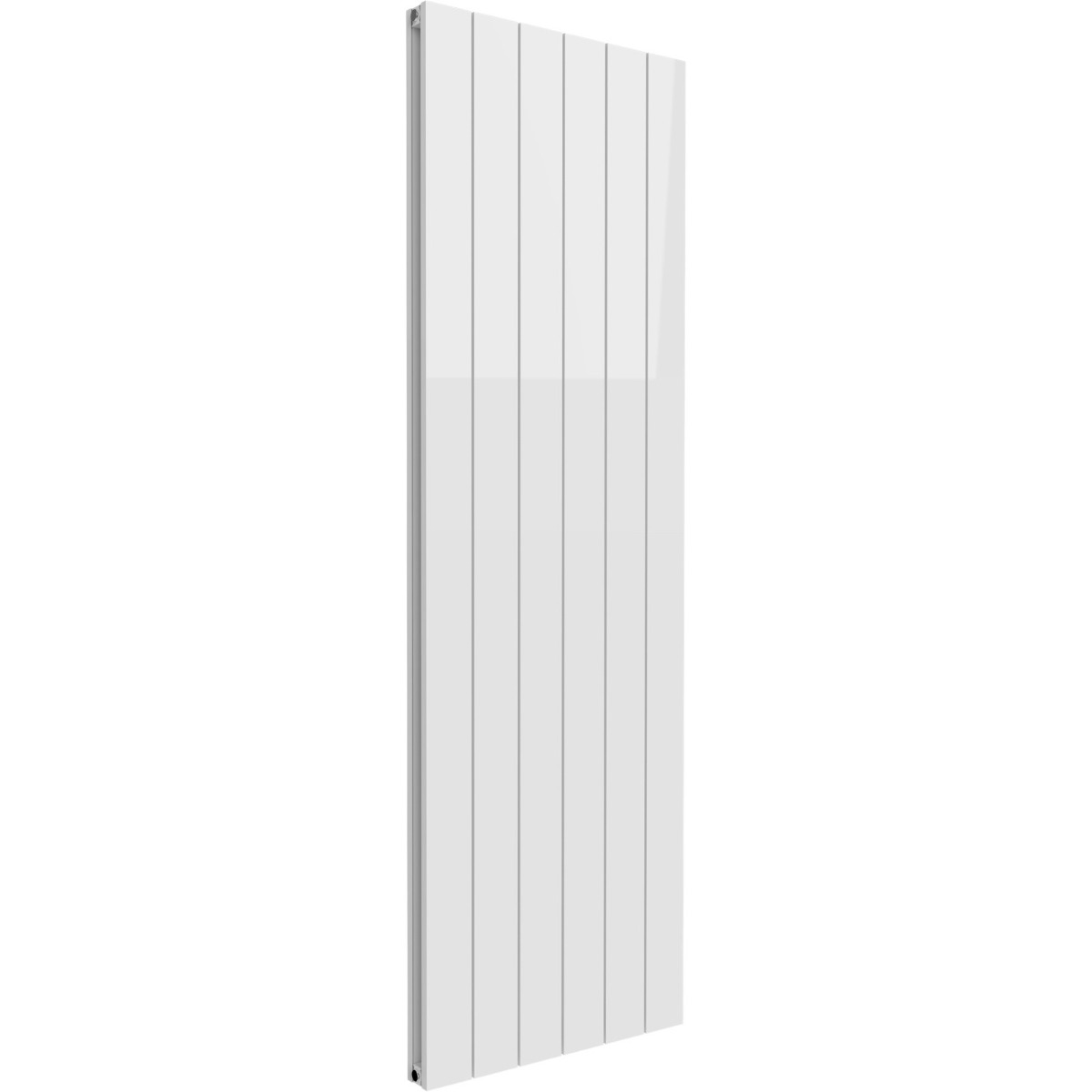 Leeds White Flat Vertical Double Panel Aluminium Radiator 1800mm High X 565mm Wide