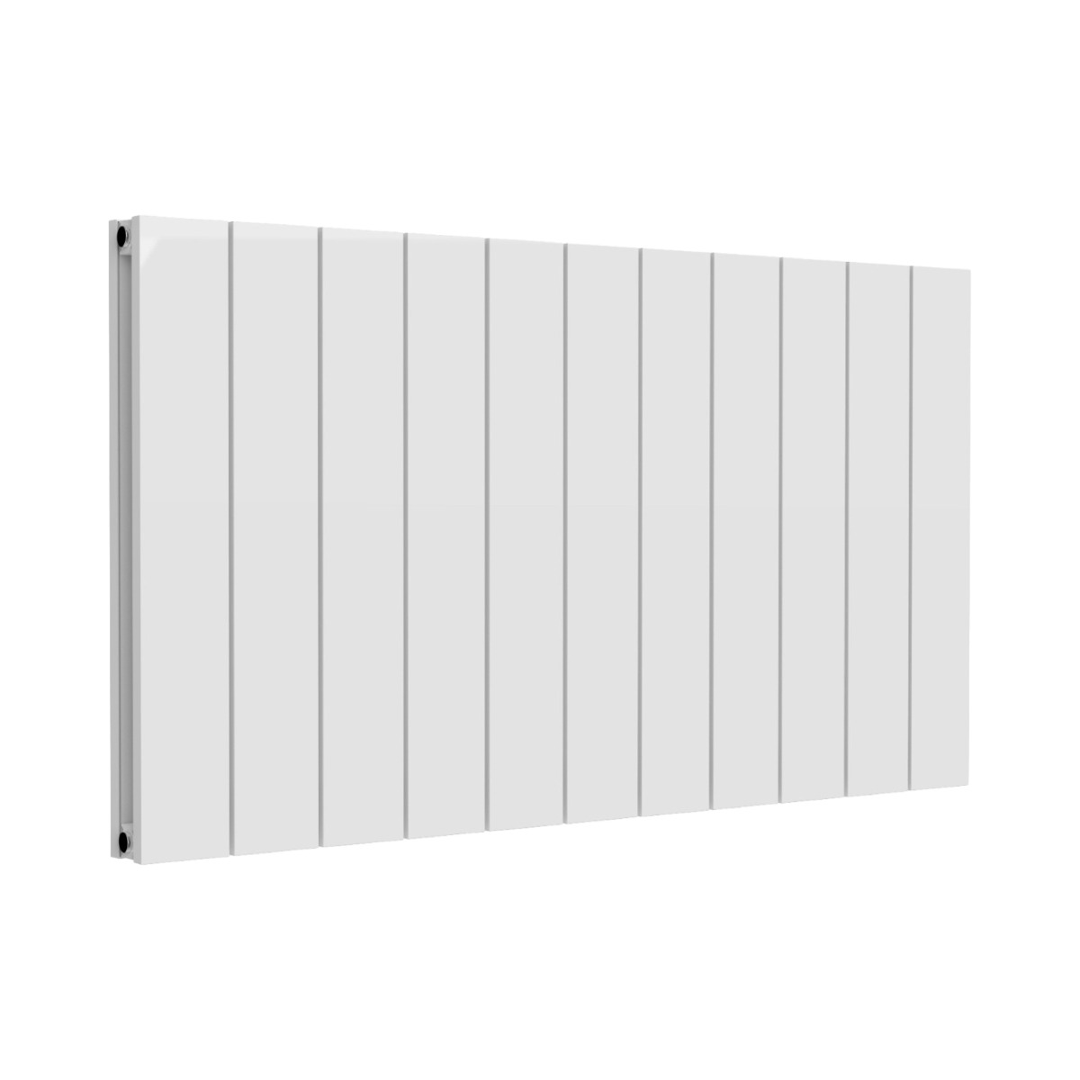 Leeds White Flat Horizontal Double Panel Aluminium Radiator 600mm High X 1040mm Wide