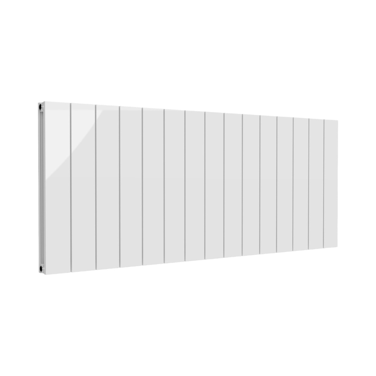 Leeds White Flat Horizontal Double Panel Aluminium Radiator 600mm High X 1420mm Wide