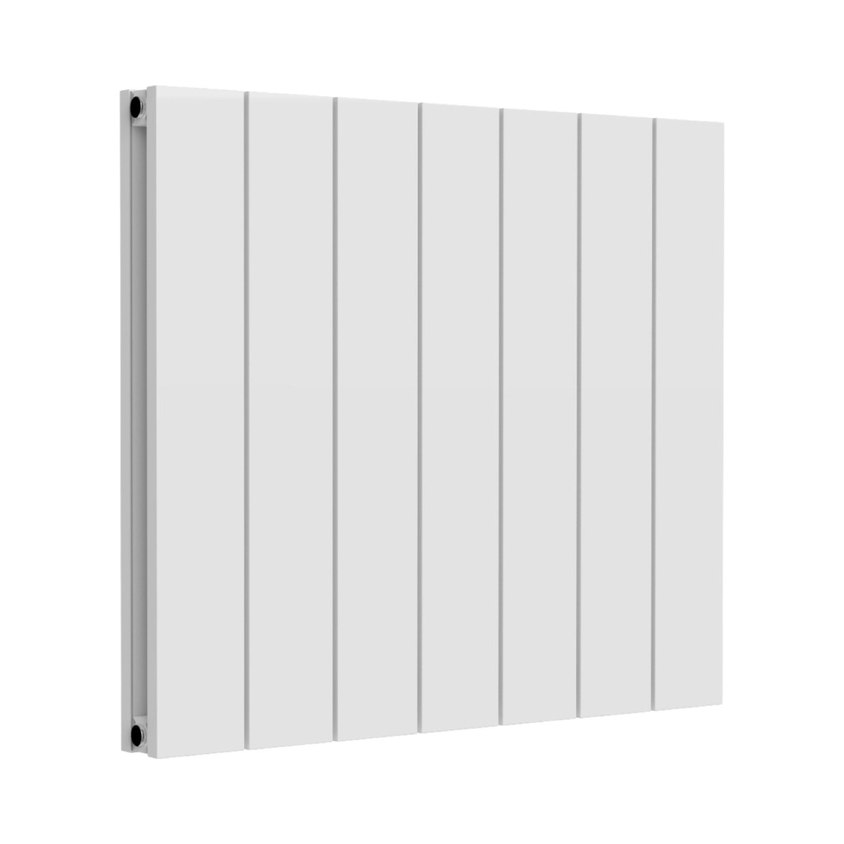 Leeds White Flat Horizontal Double Panel Aluminium Radiator 600mm High X 660mm Wide