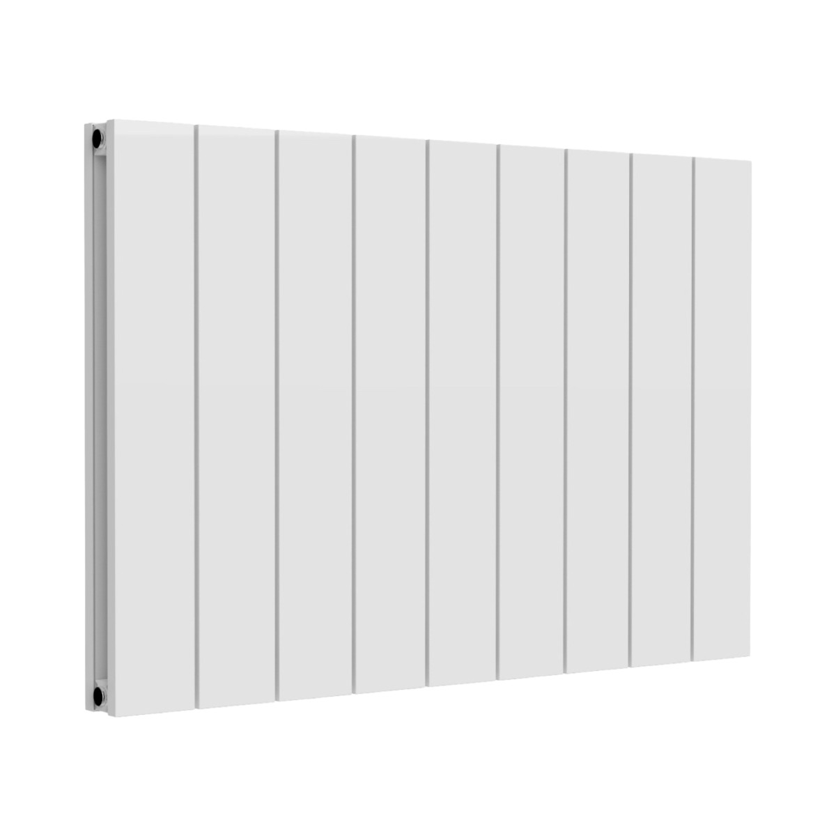Leeds White Flat Horizontal Double Panel Aluminium Radiator 600mm High X 850mm Wide