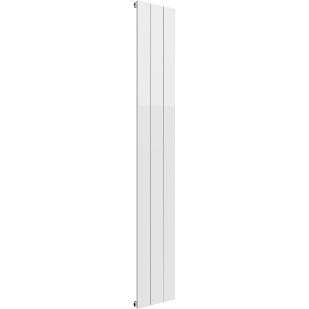 Leeds White Flat Vertical Single Panel Aluminium Radiator 1800mm High X 280mm Wide