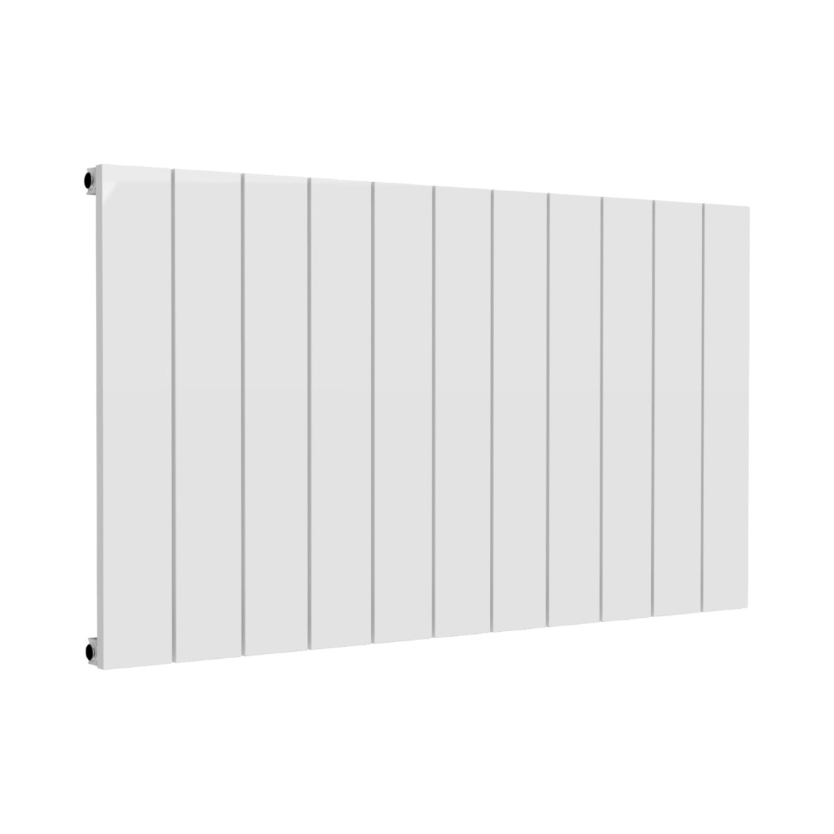 Leeds White Flat Horizontal Single Panel Aluminium Radiator 600mm High X 1040mm Wide