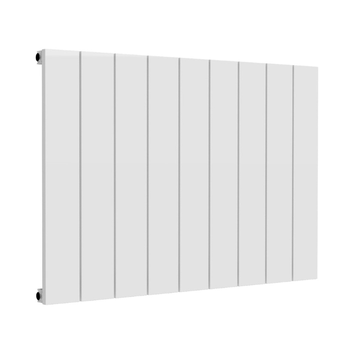 Leeds White Flat Horizontal Single Panel Aluminium Radiator 600mm High X 850mm Wide