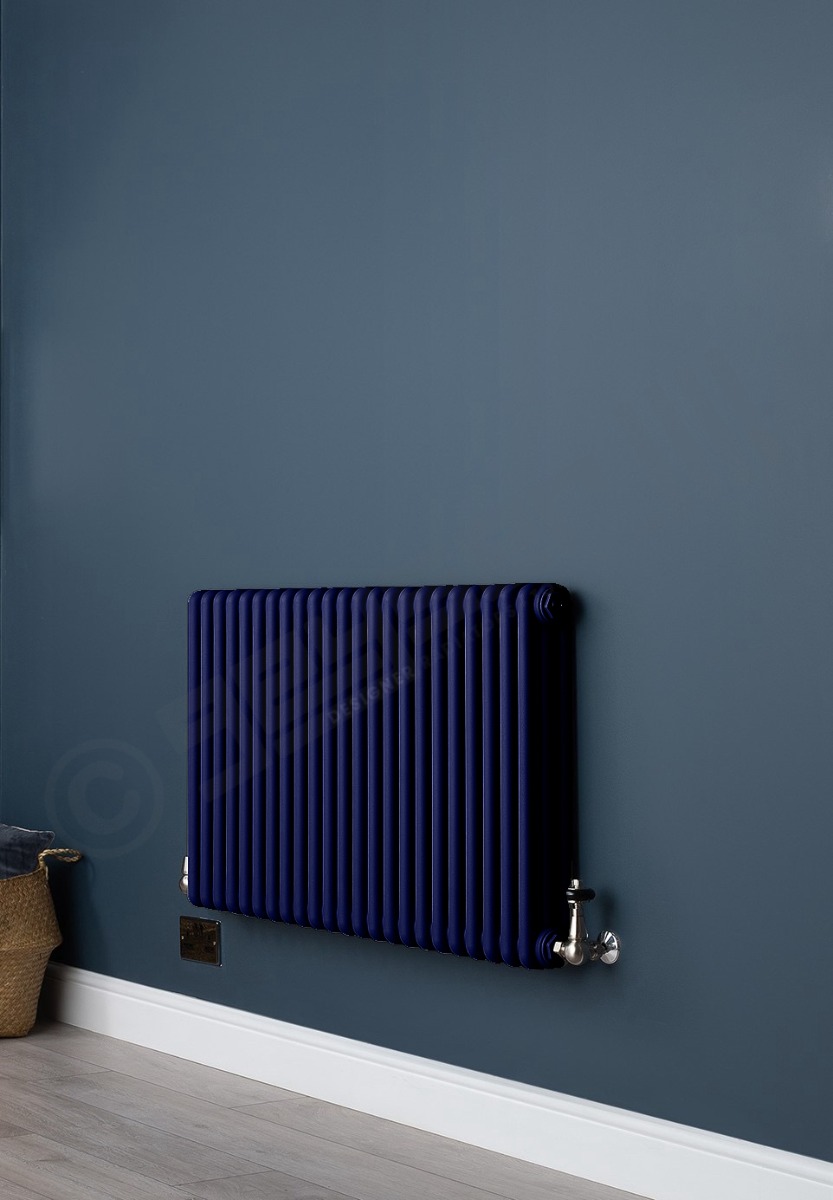 Custom 3 Column 600mm High Dark Blue Radiators