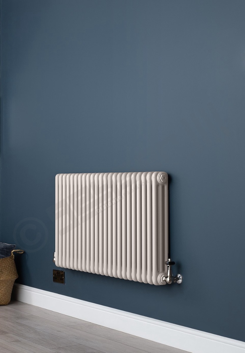 Custom 6 Column 500mm High Matt White Radiators