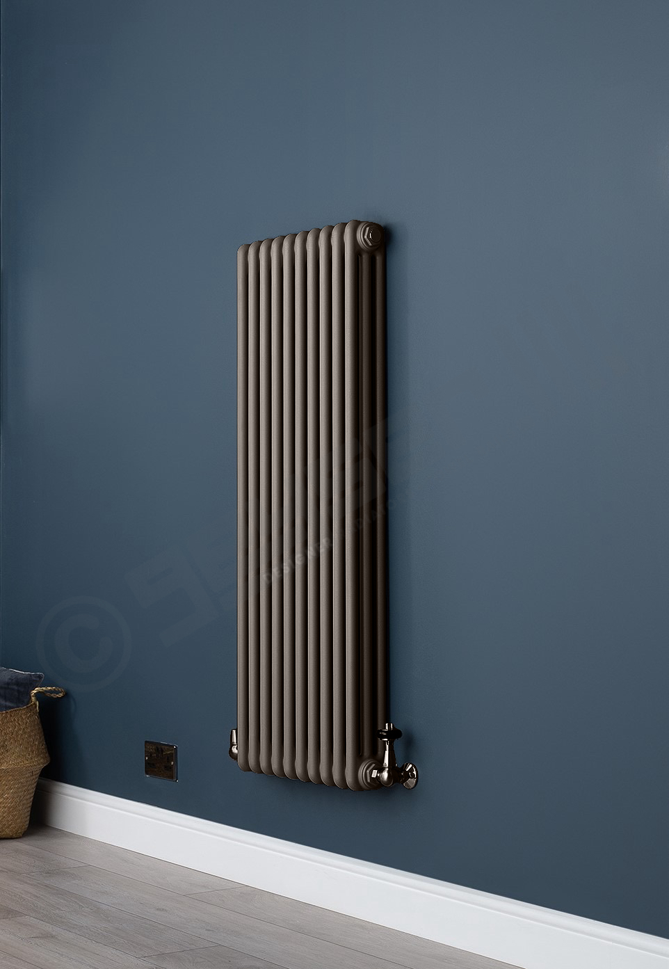 2 Column Mid Grey Wall Radiator