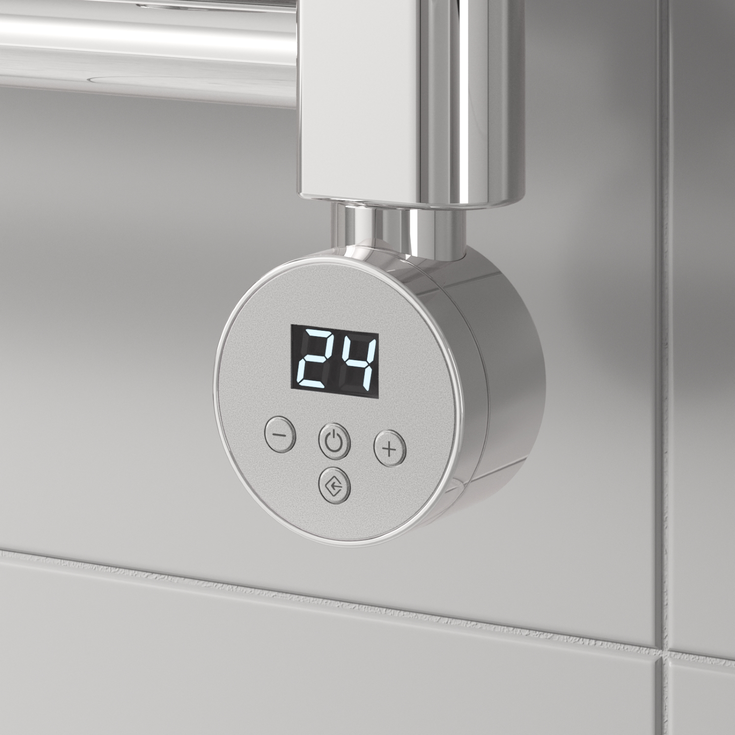 Mini Thermostatic Heating Element Chrome