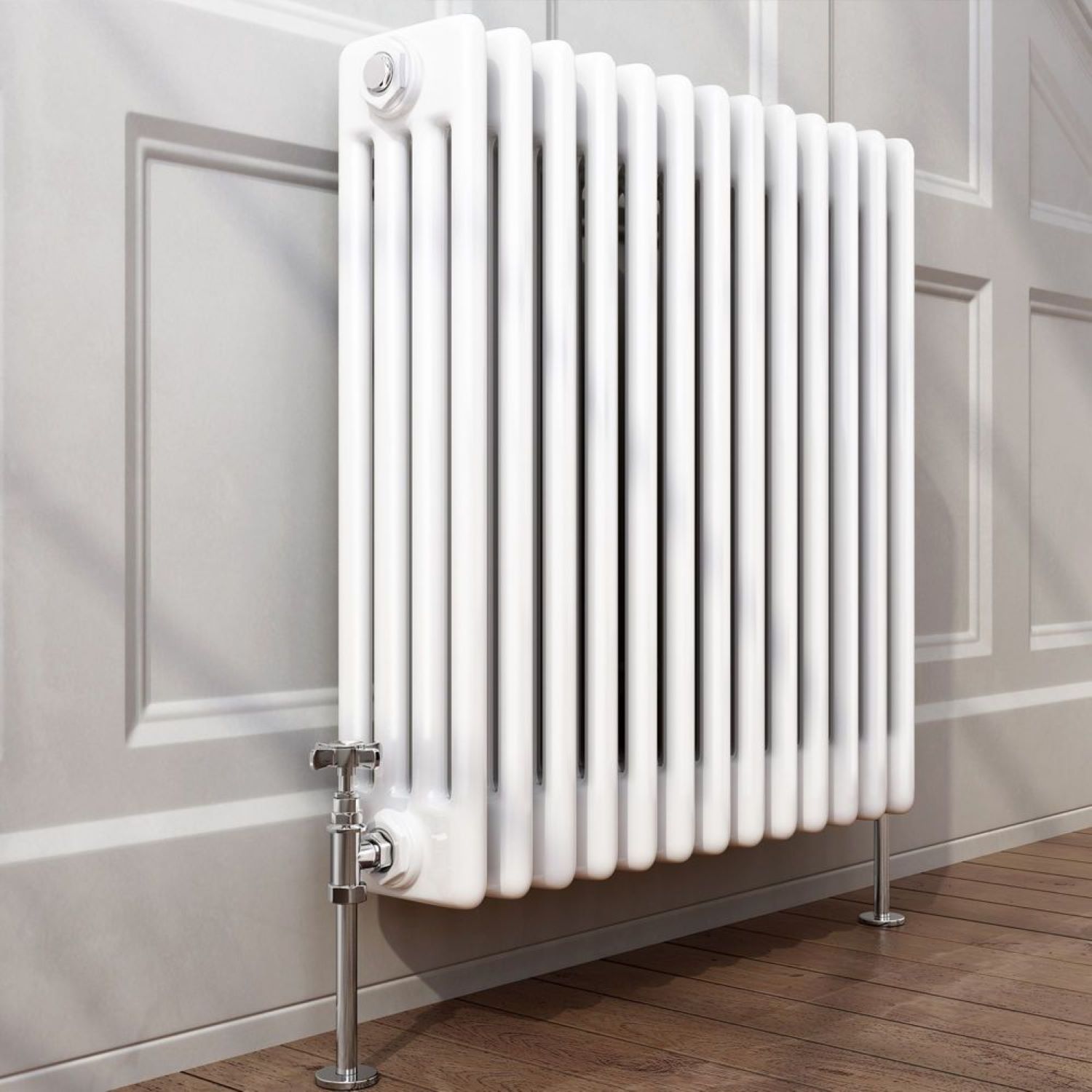 Old Style White Traditional 4 Column 600mm x 731mm Radiator