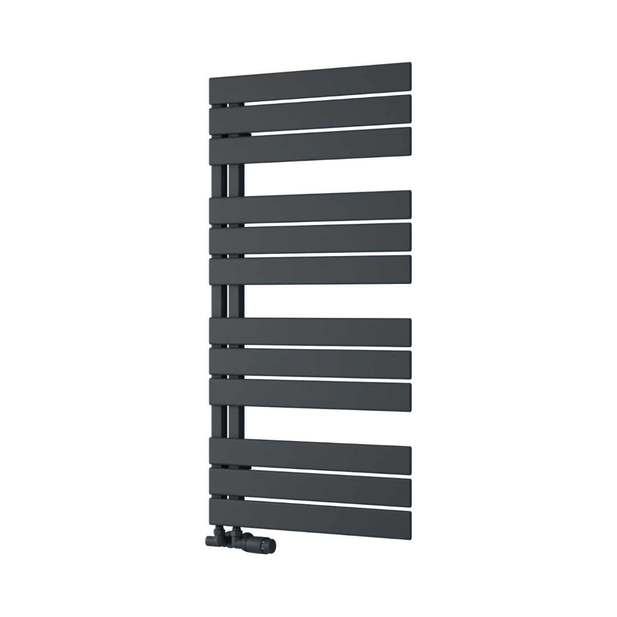 Padstow Open Sided Designer Towel Rail 1120mm x 550mm in Anthracite