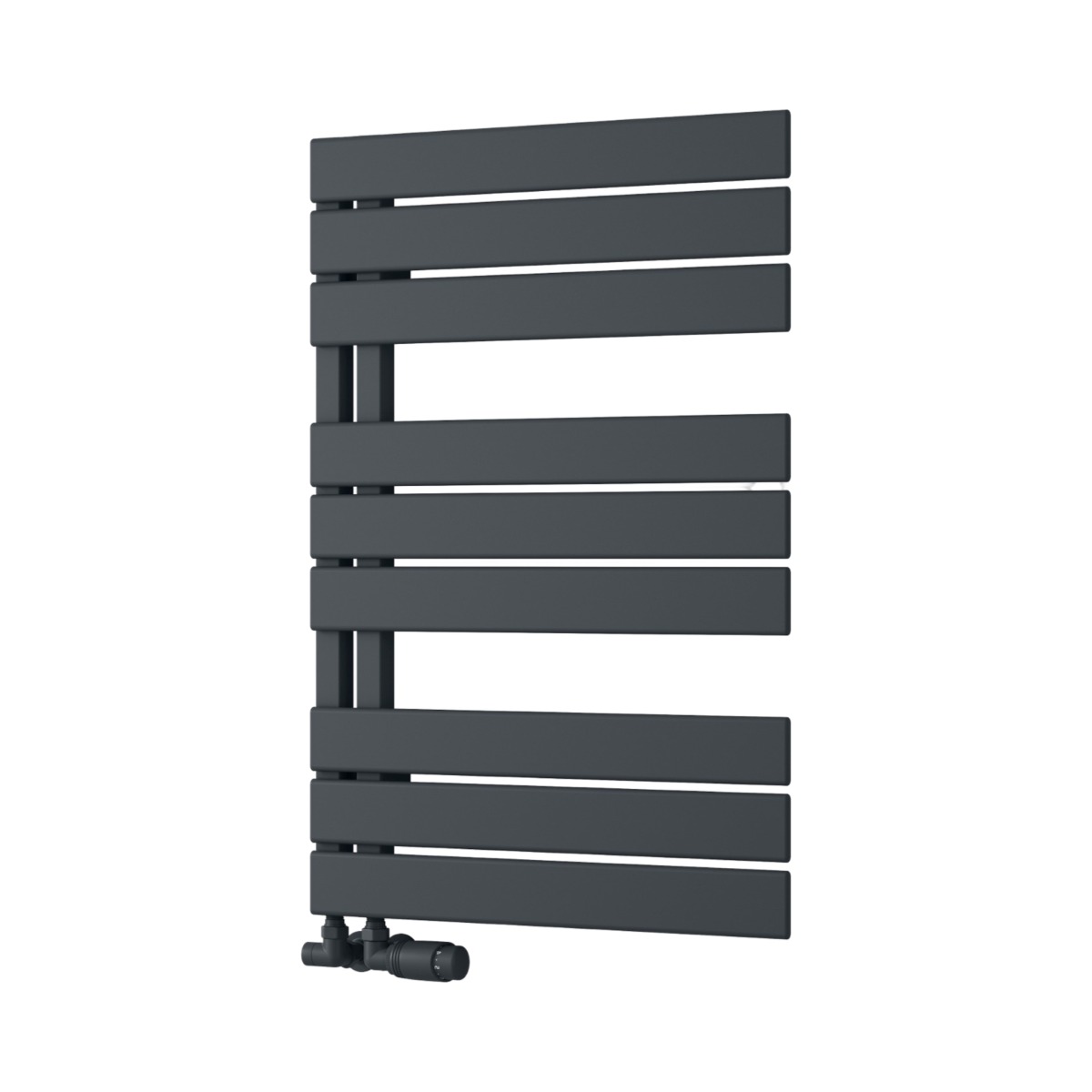 Padstow Open Sided Designer Towel Rail 820mm x 550mm in Anthracite