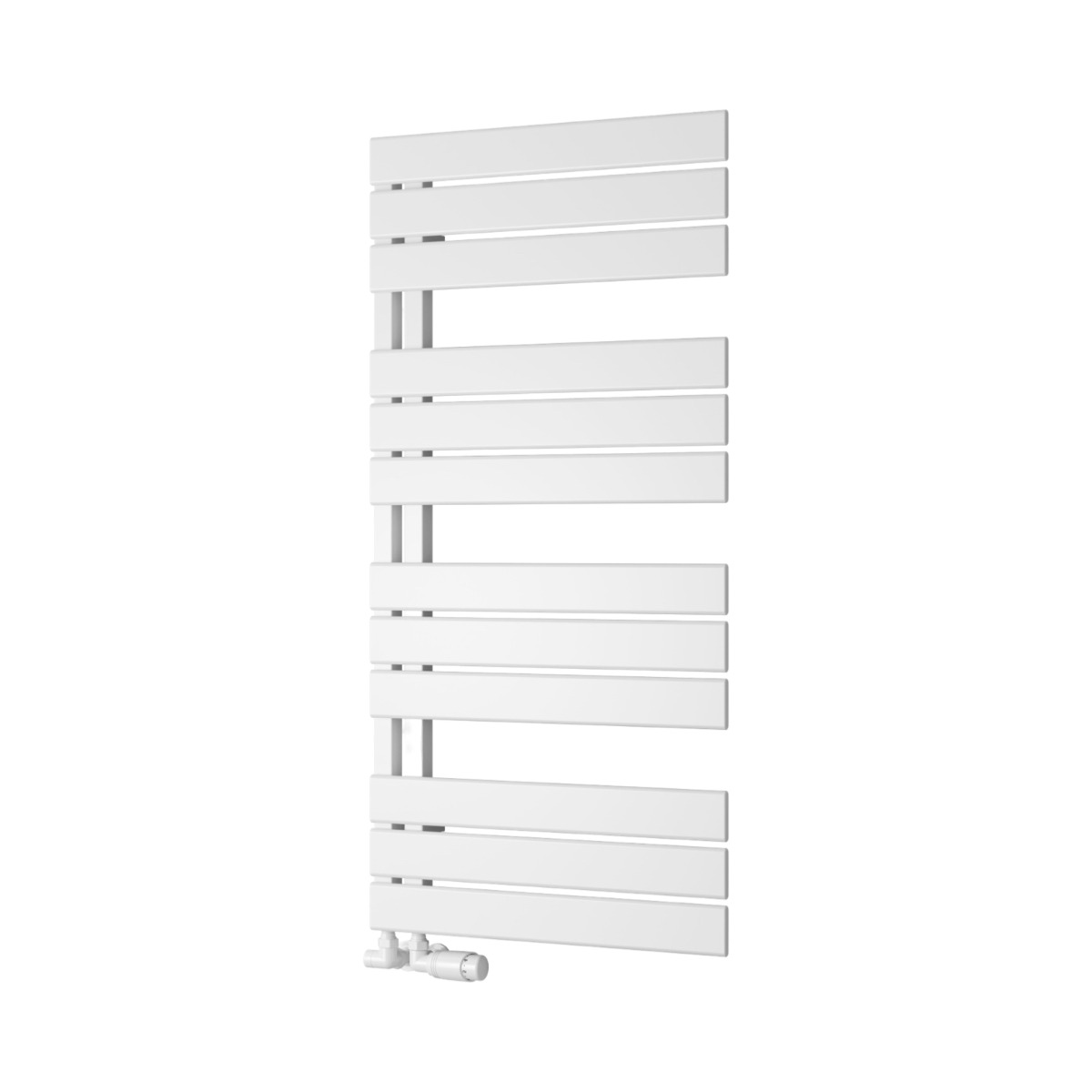 Padstow Open Sided Designer Towel Rail 1120mm x 550mm in White