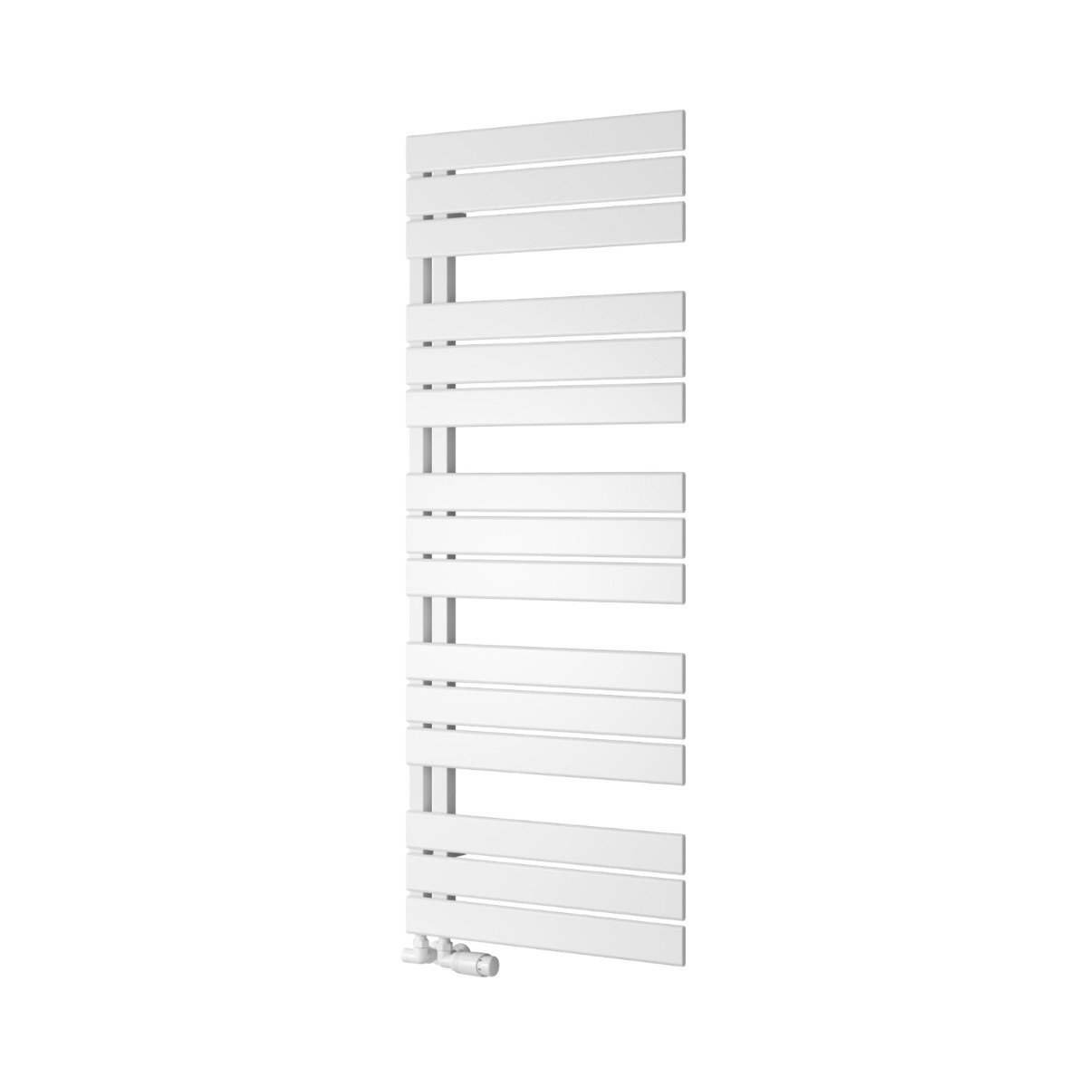 Padstow Open Sided Designer Towel Rail 1420mm x 550mm in White