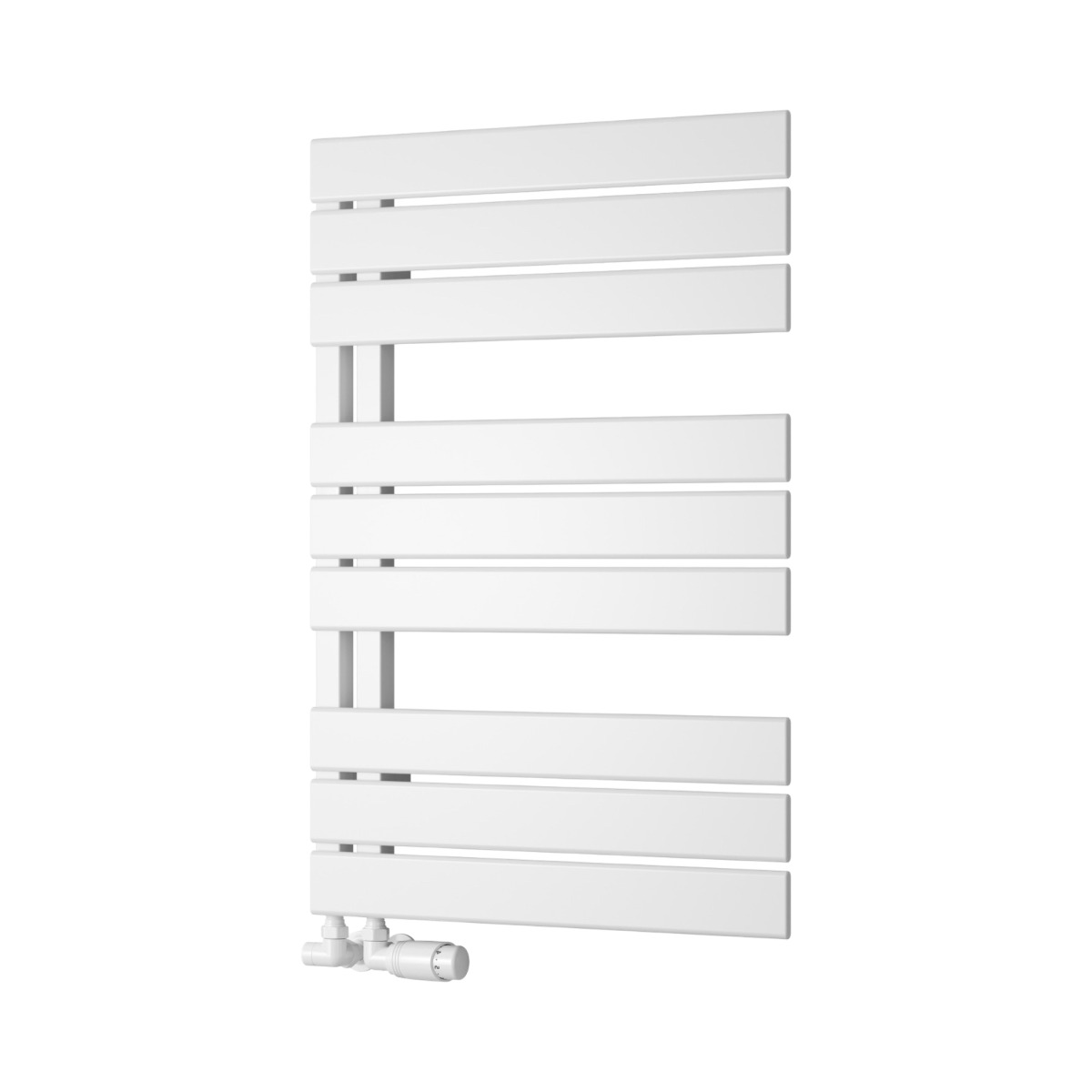 Padstow Open Sided Designer Towel Rail 820mm x 550mm in White