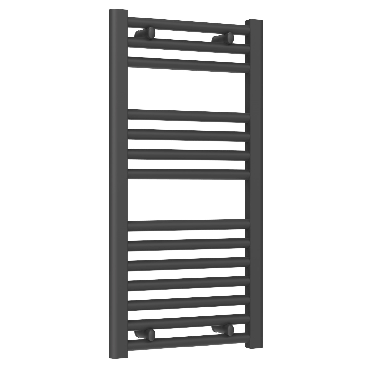 Premium Anthracite Straight Ladder Thermostatic Electric Towel Rails with Boost 1200mm High X 400mm Wide