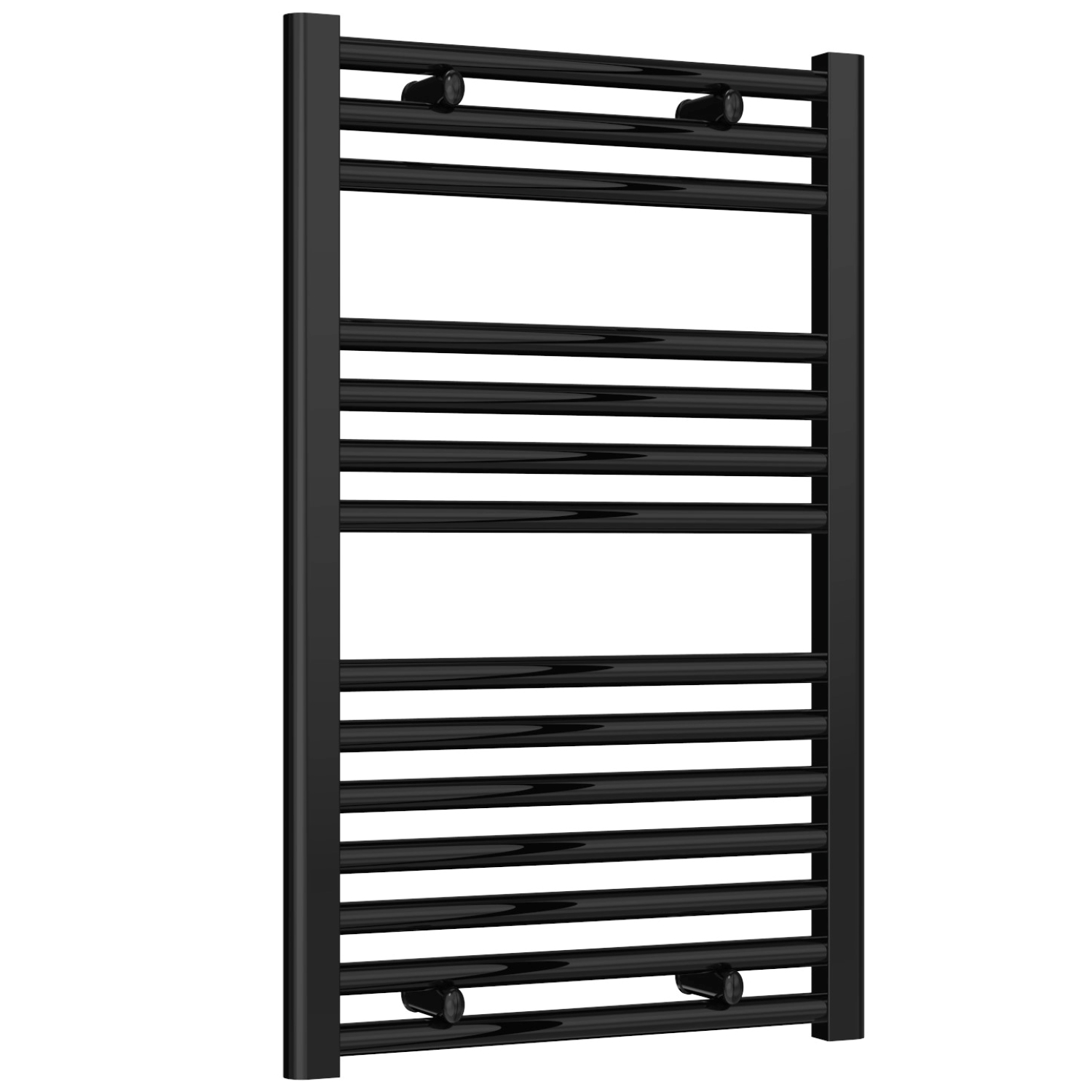 Premium Black Straight Ladder Thermostatic Electric Towel Rails with Boost 1200mm High X 500mm Wide
