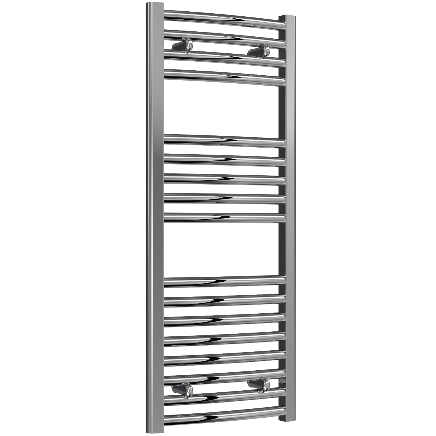 Premium - 400mm Wide Chrome Curved Ladder Fixed Single Heat Electric Towel Rails