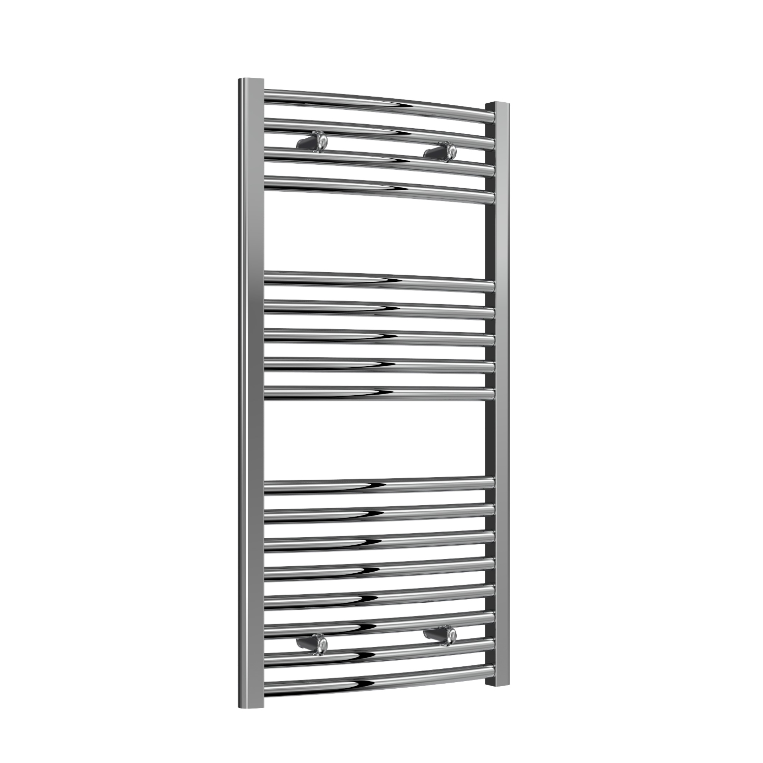 Premium Chrome Curved Ladder Tower Rail 500mm Wide - Multiple Height Options