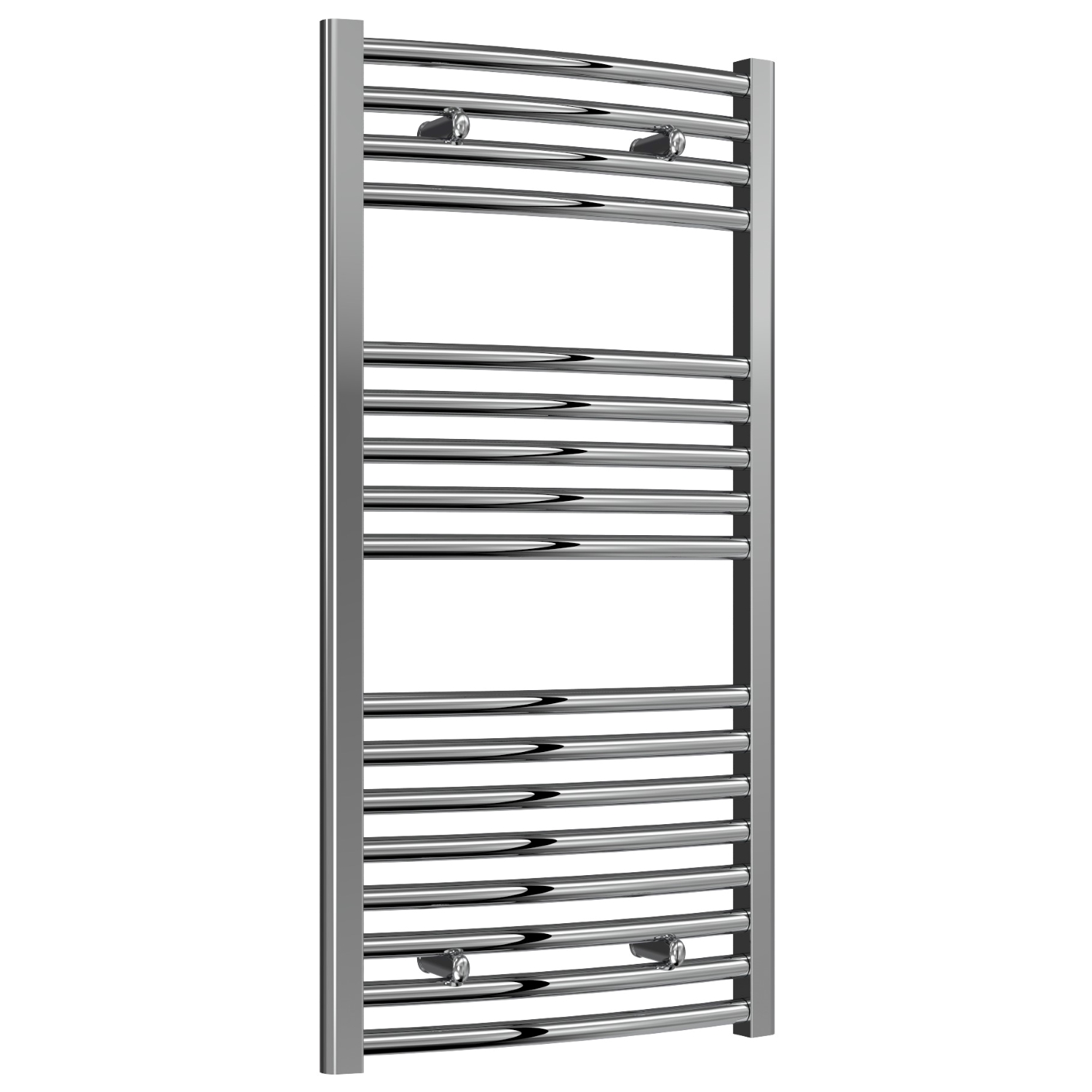 Premium - Chrome Curved Ladder Thermostatic Electric Towel Rails with Boost 1200mm High X 500mm Wide