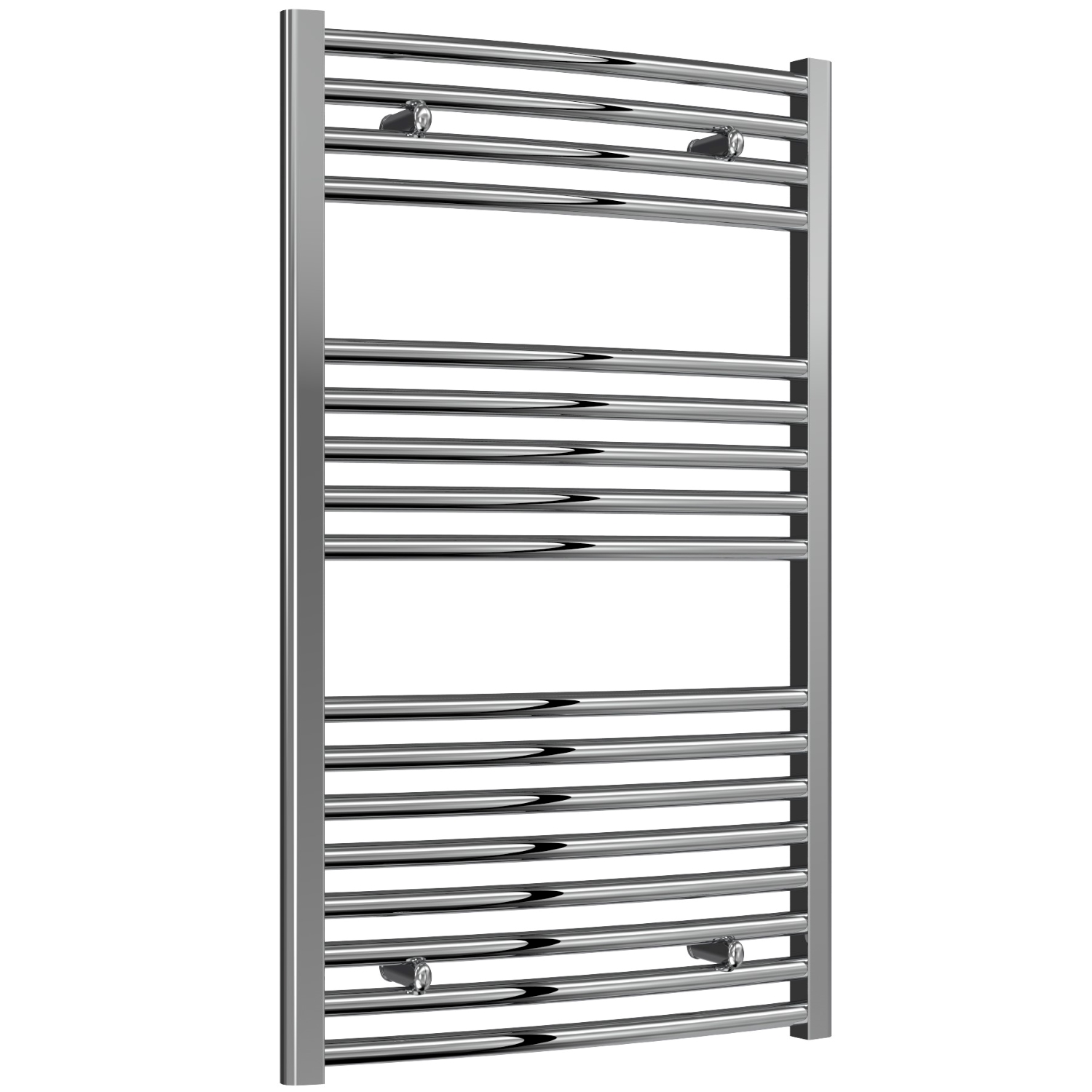 Premium - Chrome Curved Ladder Thermostatic Electric Towel Rails with Boost 1200mm High X 600mm Wide