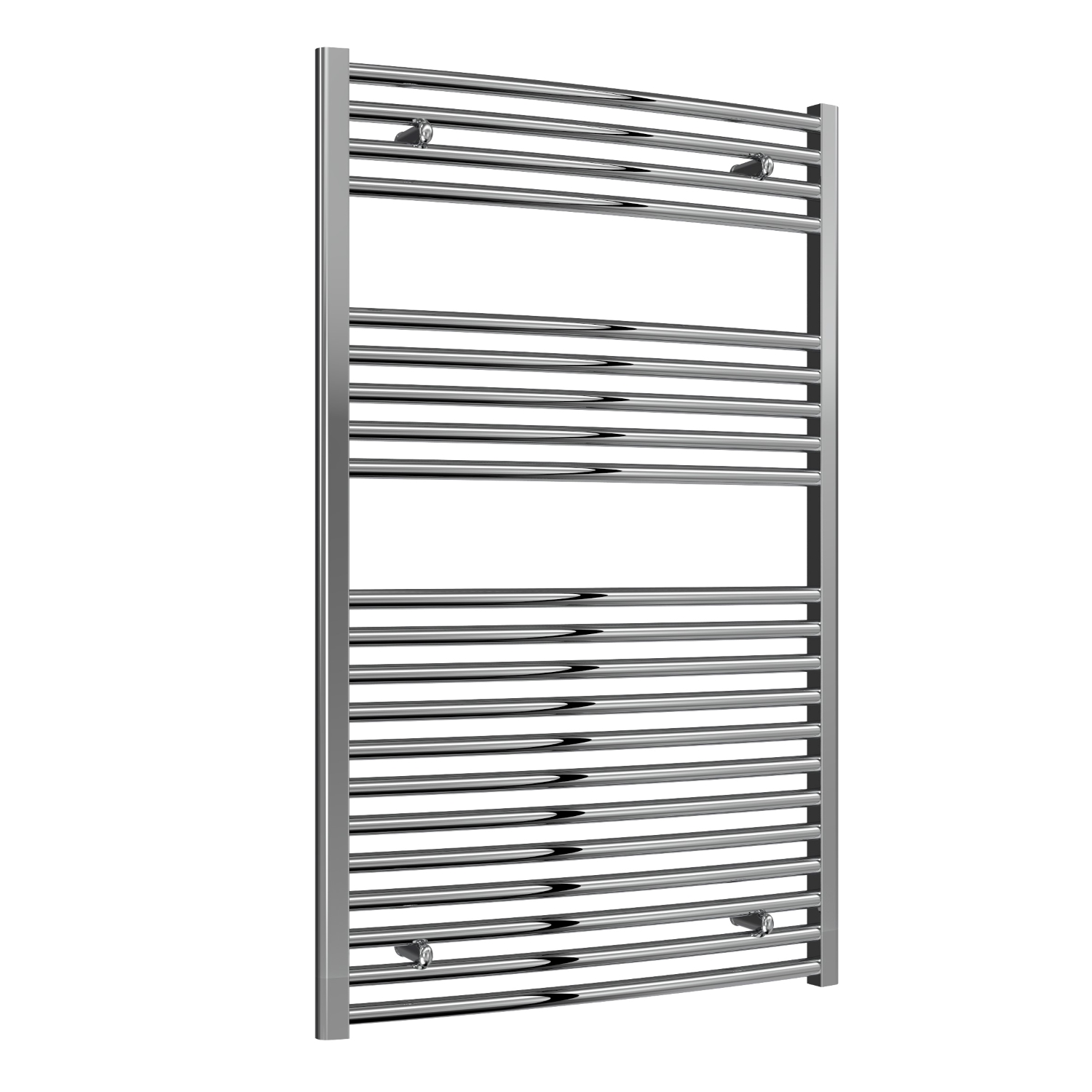 Premium Chrome Curved Ladder Tower Rail 750mm Wide - Multiple Height Options